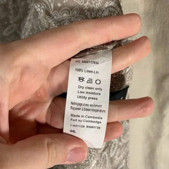 Lauren Ralph Lauren Blazer Mens 44L Tan 100% Linen 2 Button Close Pocket - Picture 5 of 7